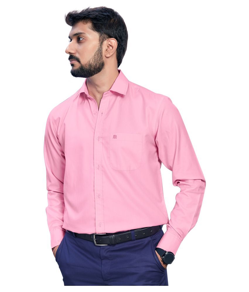 Raymond 100 Percent Cotton Pink Solids Formal Shirt Buy Raymond 100