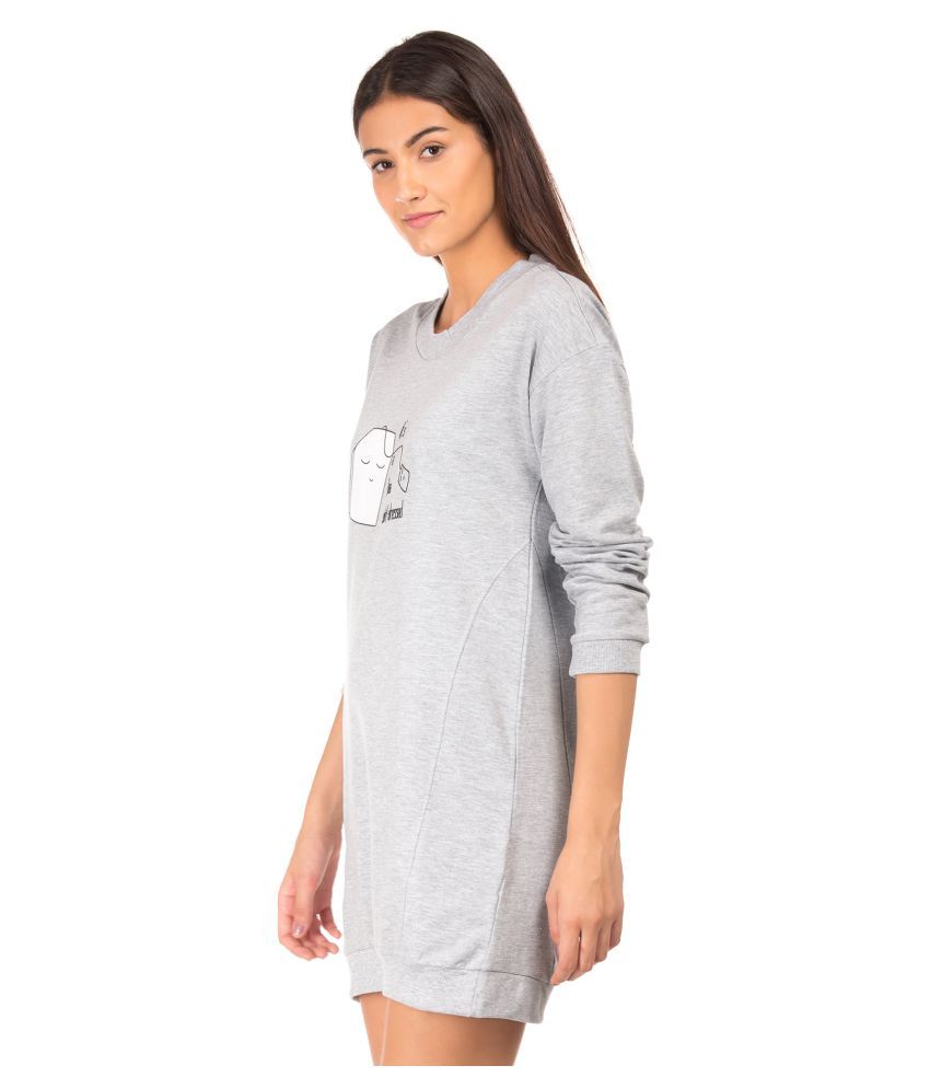 gray shirt dress