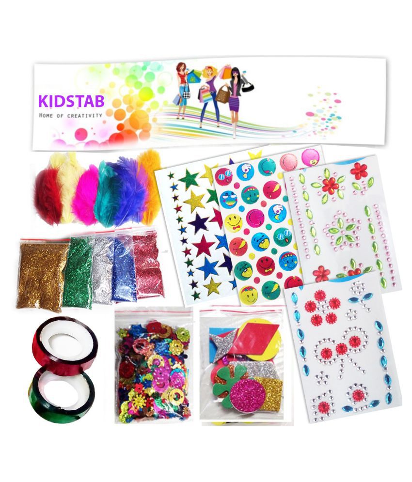     			KidsTab Multicolor Art & Craft Sets 7 decoration items in one pack