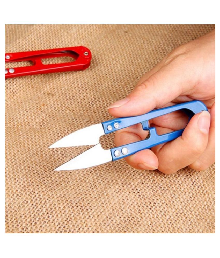 Craft Scissors Tailor DressmakingTool Embroidery Yarn UShape StainlessSteel 2pcs Clippers