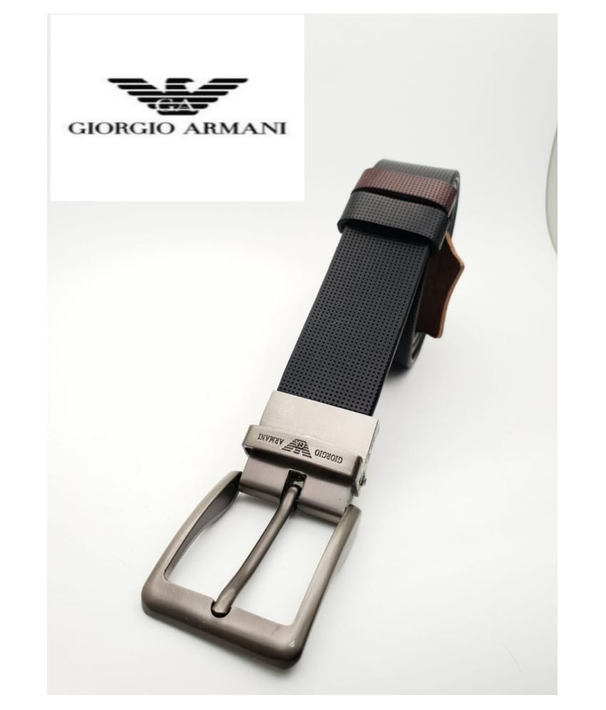 GIORGIO ARMANI MEN VIP LEATHER BELT Black Leather Formal Belt: Buy Online  at Low Price in India - Snapdeal