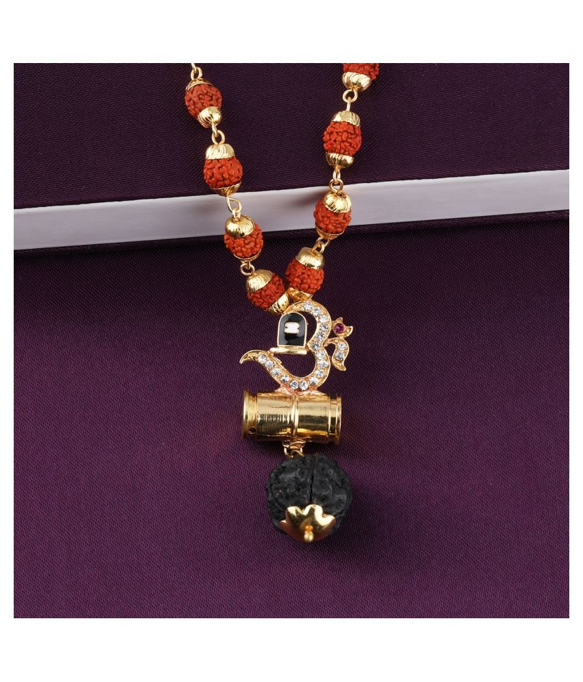SILVER SHINE Traditional Rudraksh Mala 