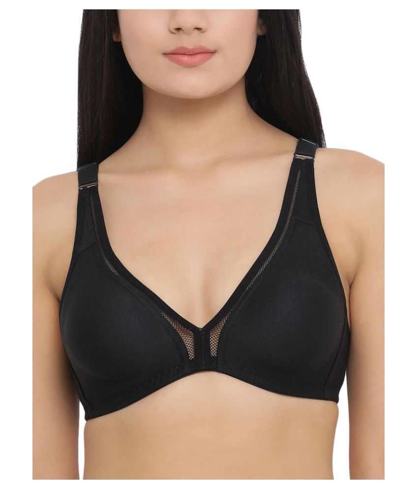     			Clovia Pack of 1 Cotton Non Padded Women's T-Shirt Bra ( Black )