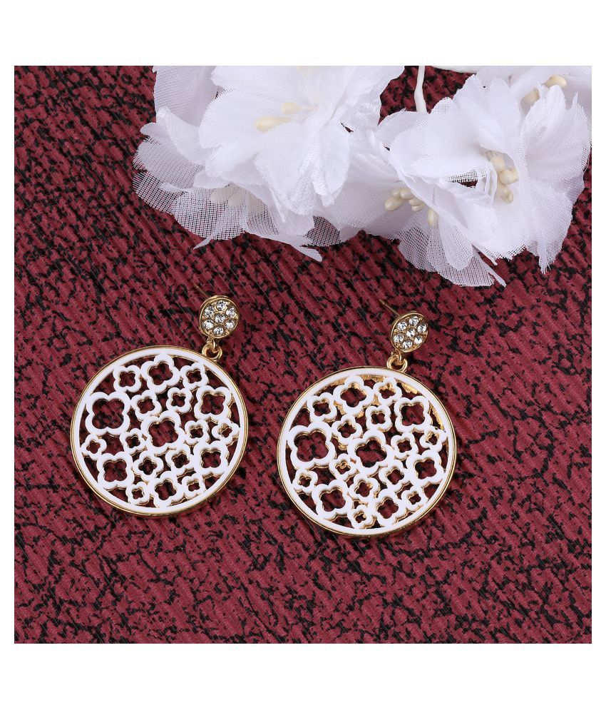     			SILVER SHINE Gold White Plated Delicated Stylish Look  Earring For Women Girl