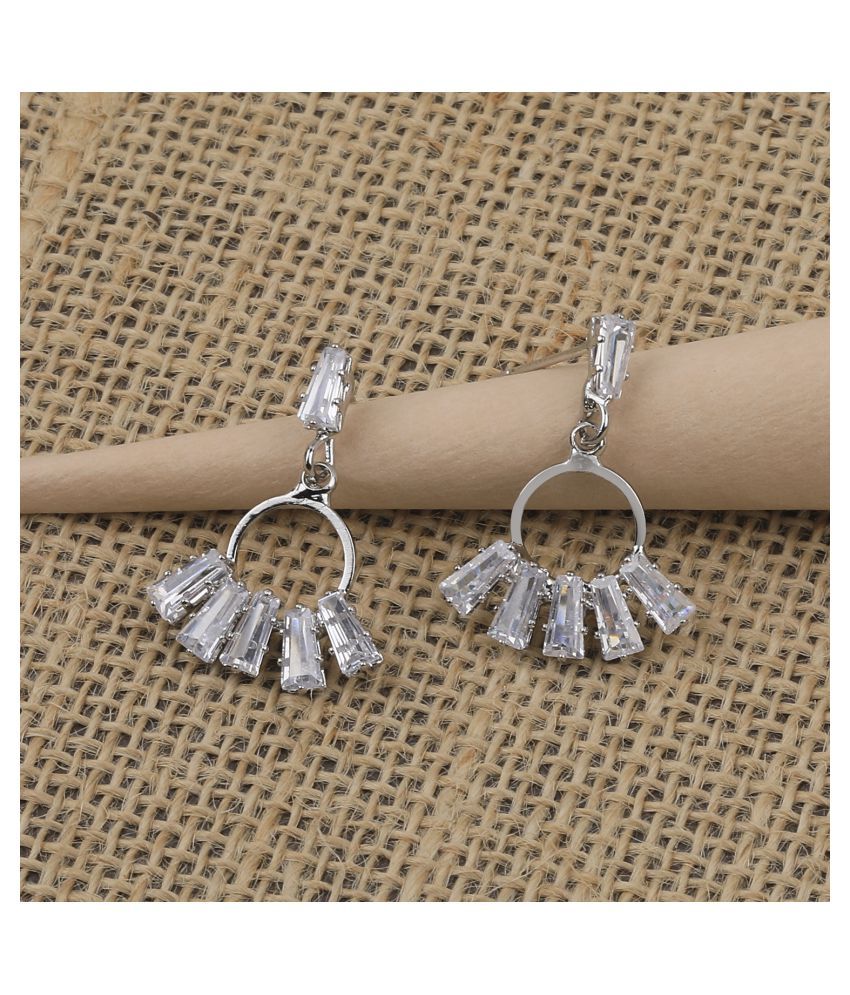     			SILVER SHINE Silver Plated Delicated Stylish Stud Earring For Women Girl