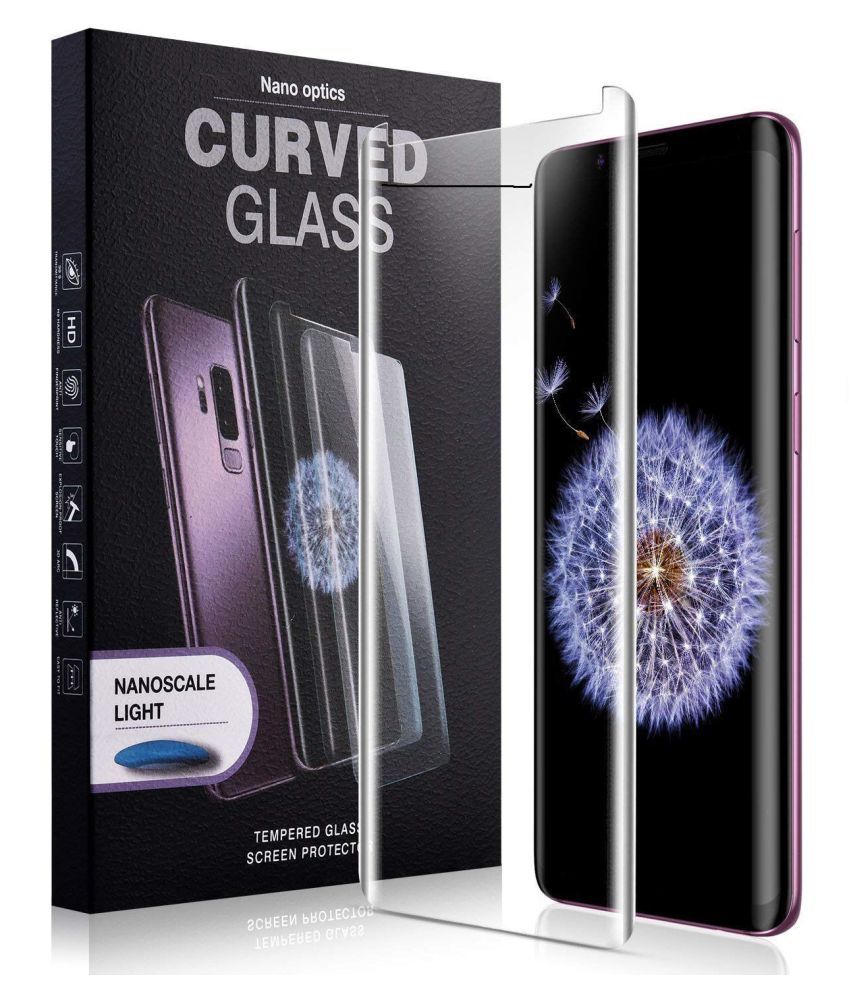 Samsung Galaxy S8 Plus Tempered Glass Screen Guard By lenmax Full Glue with Precise Curve Edges