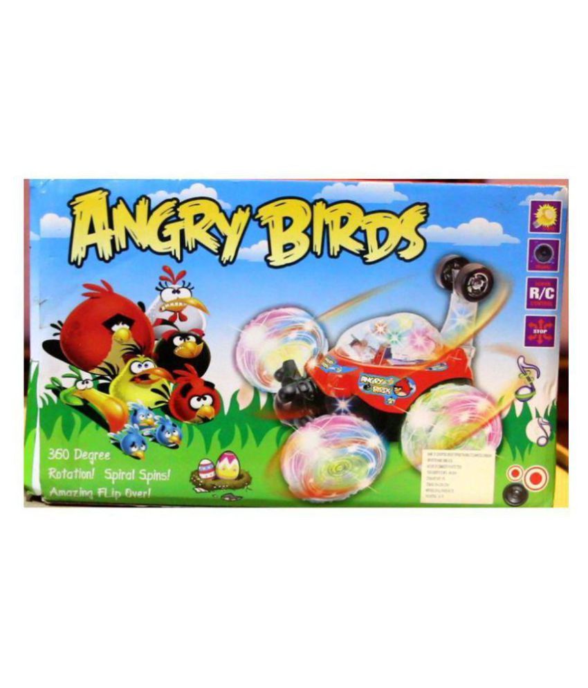 Mahvi Toys Red Angry Bird Stunt Remote Controlled Cartoon Action Car
