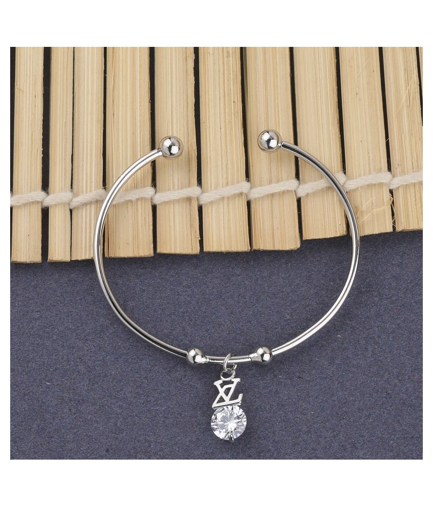     			SILVER SHINE Attractive Party Wear Adjustable Bracelet With Diamond For Women Girls