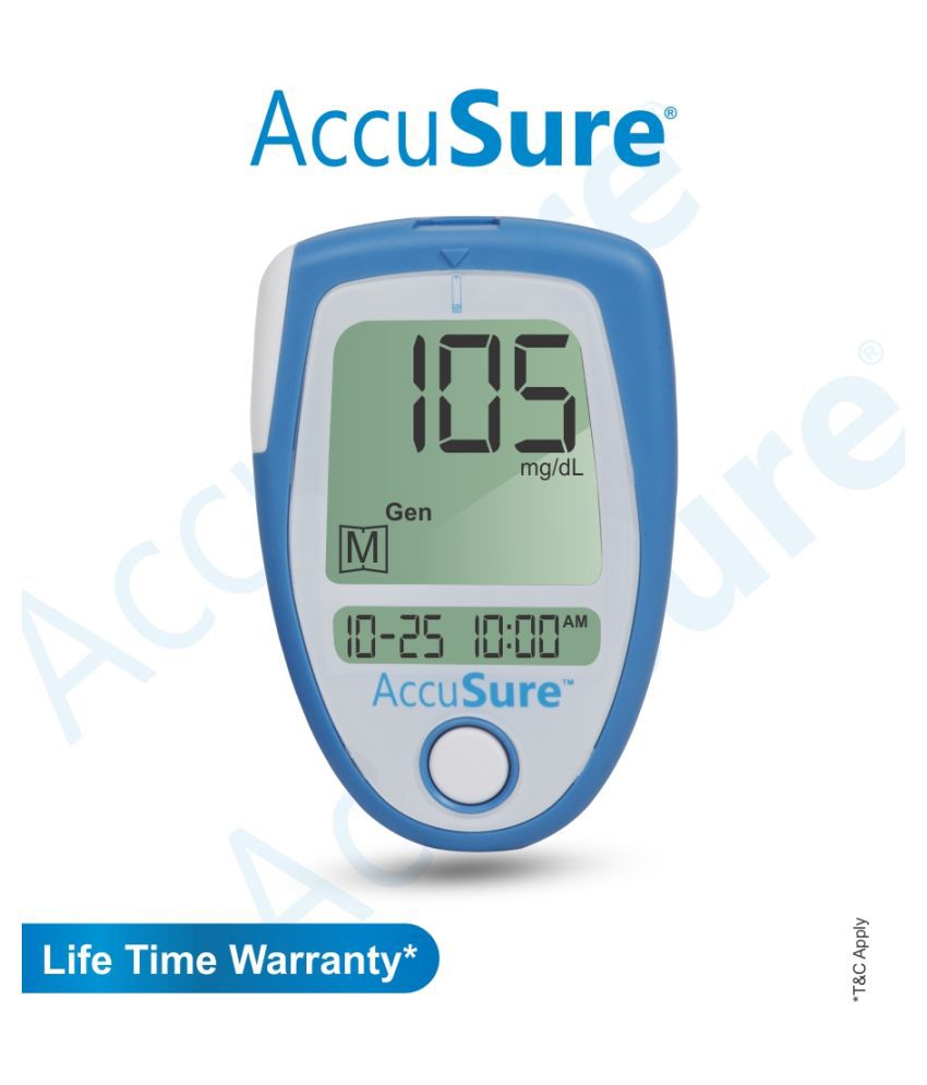 Accusure Blue Glucometer with 25 Strips