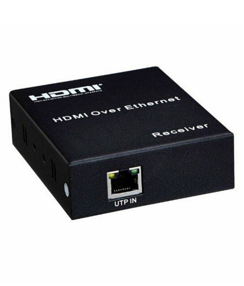 HDMI Extender Over Single Cat5e/6 Ethernet Cable with IR Up to 395 Feet 120m Supports 1080P HDCP Receiver+Transmitter 
