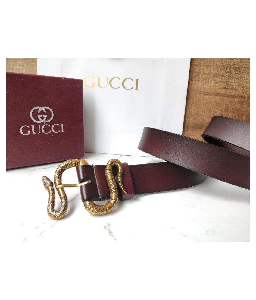 Gucci Brown Leather Casual Belt: Buy Online at Low Price in India - Snapdeal