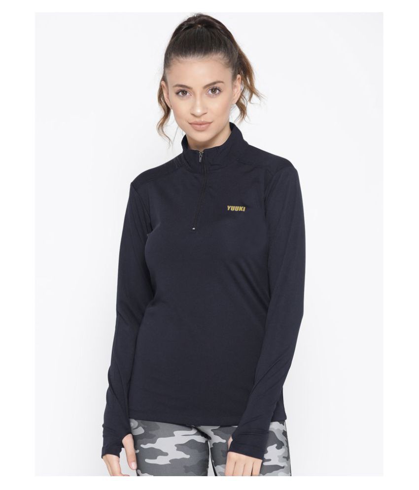 YUUKI - Navy Polyester Women's Sweatshirt
