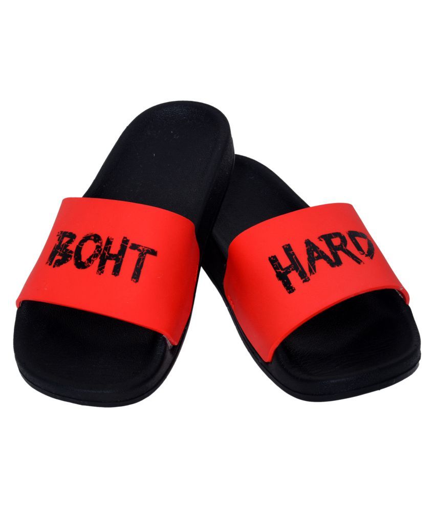 Slipover Black Slide Flip flop Price in 