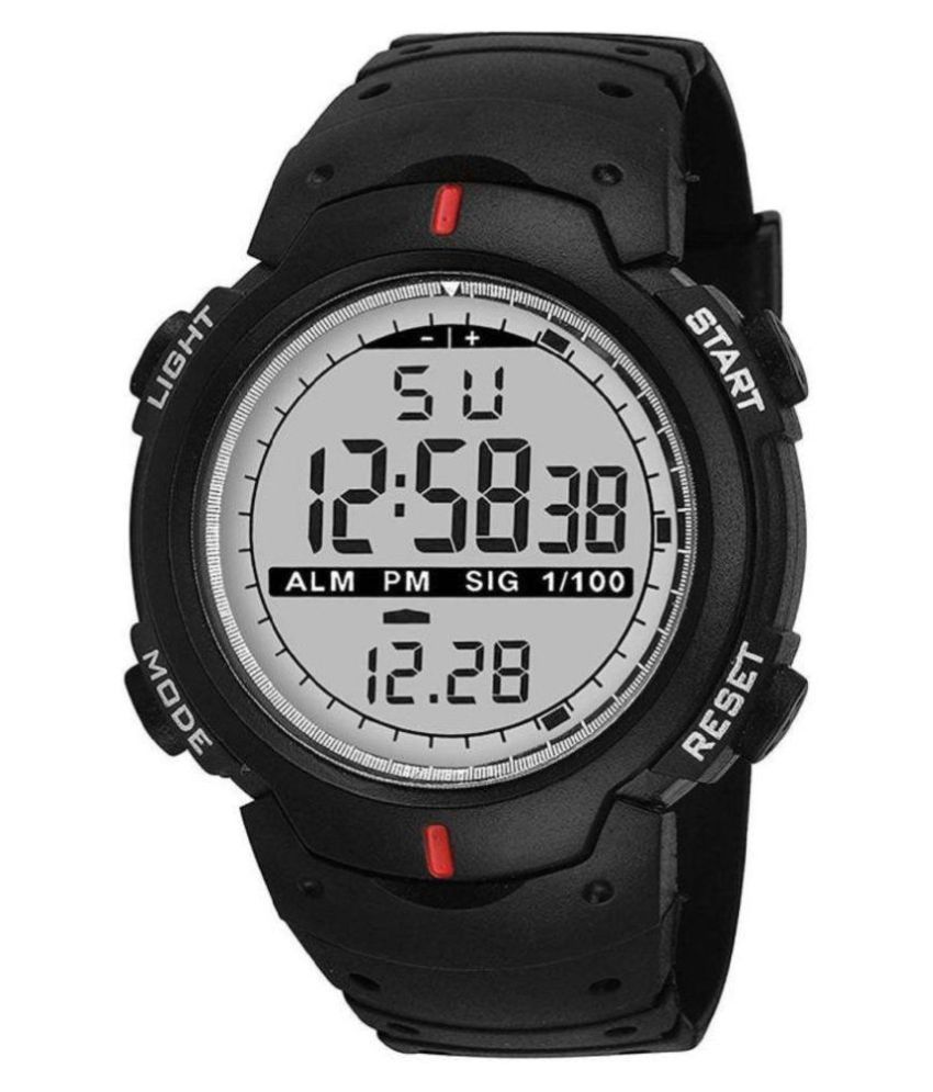 black digital watch