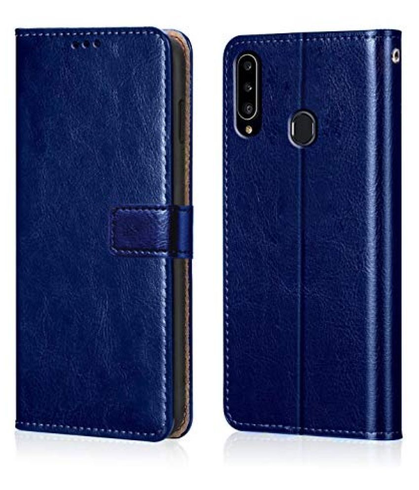 Samsung Galaxy A20s Flip Cover by Wow Imagine Blue Flip Covers
