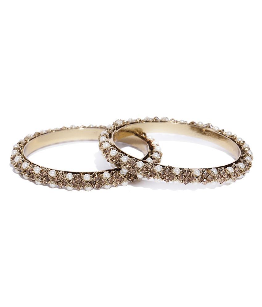     			Priyaasi Gold-Plated Traditional Bangles with  Pearls for Women and Girls
