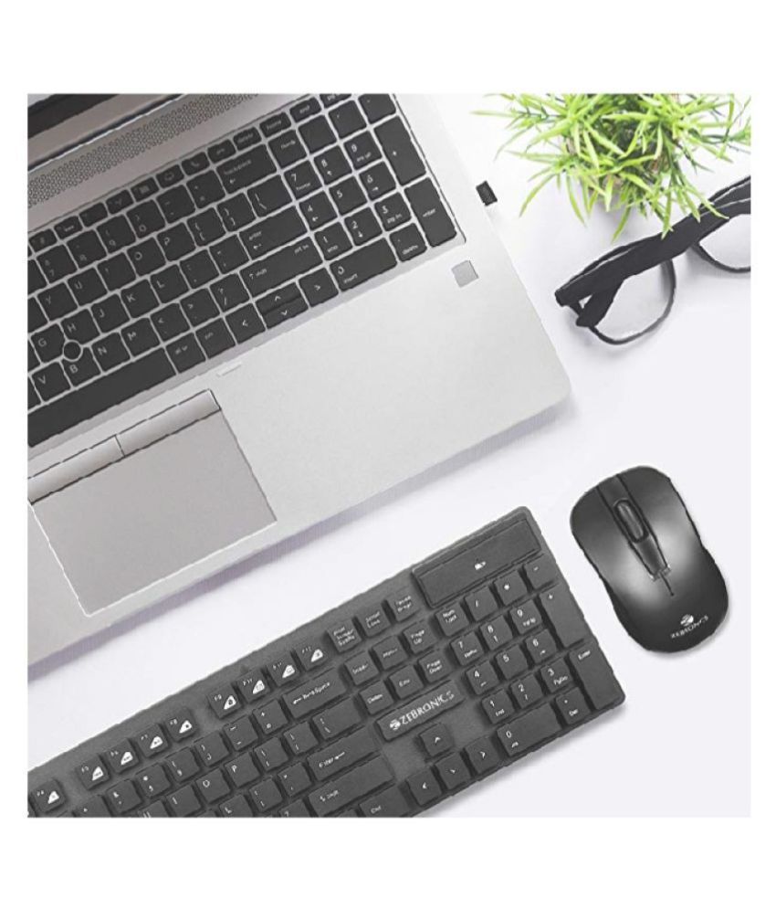 Zebronics 102 Black Wireless Keyboard Mouse Combo No
