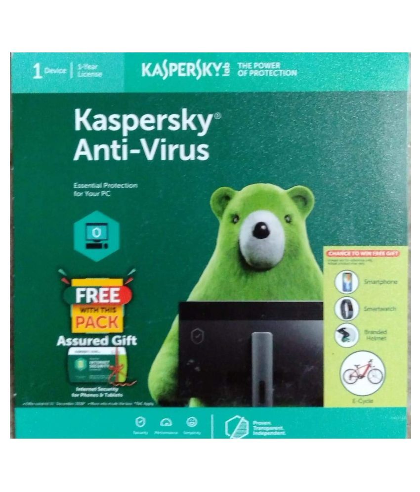 Kaspersky Anti-Virus Latest Version - 1 Computers, 1 Year (Single Key ...