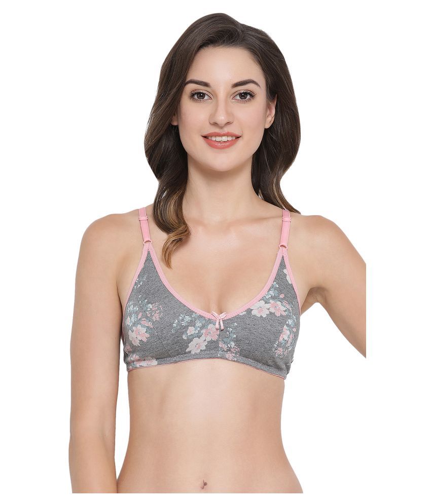     			Clovia Cotton Everyday Bra - Grey