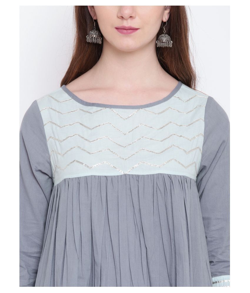 grey colour ki frock