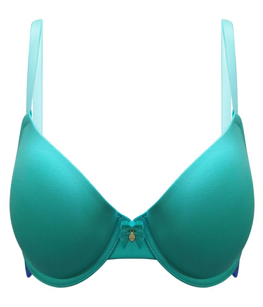     			Clovia Polyamide Non Padded Women's T-Shirt Bra ( Blue )