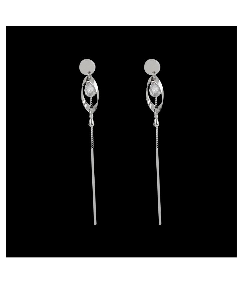     			Silver Shine Graceful Silver Party Wear Fancy Dangler Stick For Girls And Women