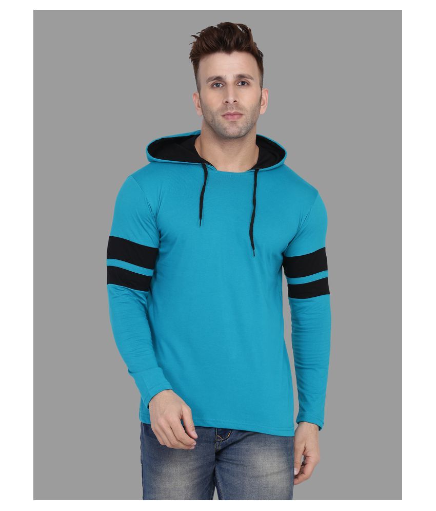     			Tfurnish Cotton Blend Turquoise Solids T-Shirt