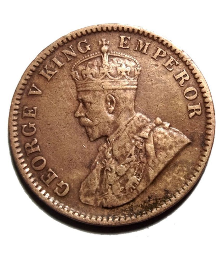 Details about   India 1/4 Quarter 1934 King George V Emperor Anna Coin 