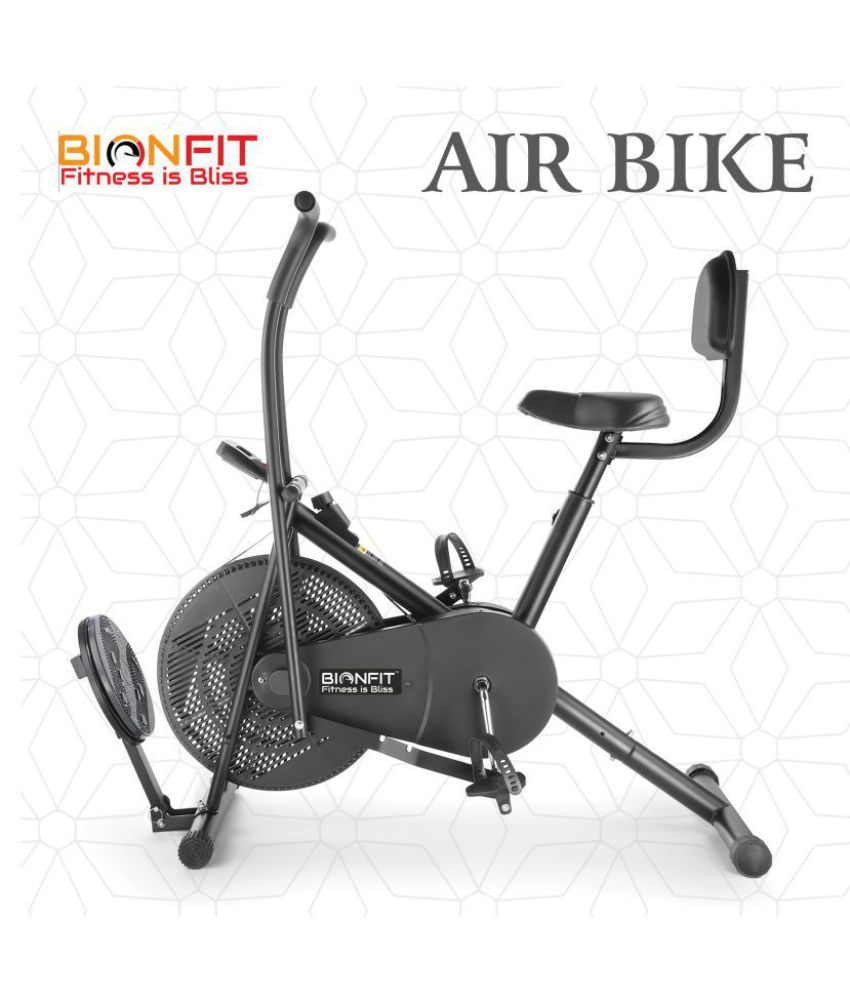 air bike with back support