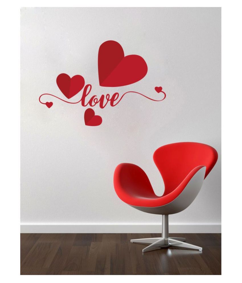     			Decor Villa Love Heart Sticker ( 55 x 58 cms )