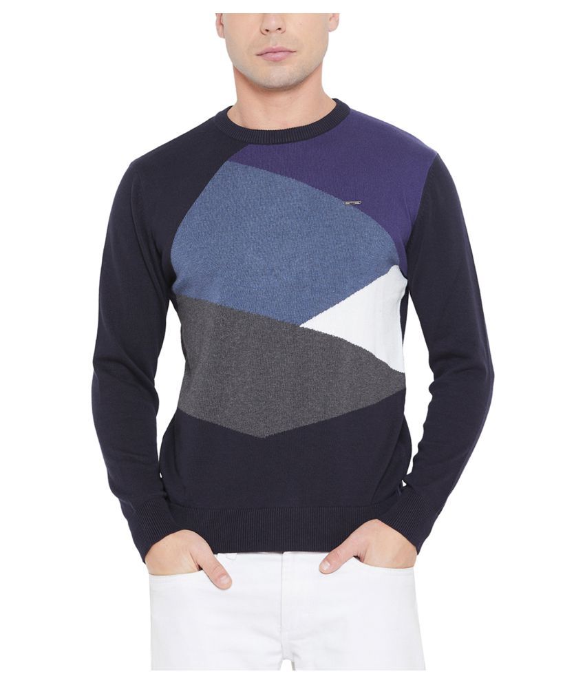     			Duke Navy Round Neck Sweater