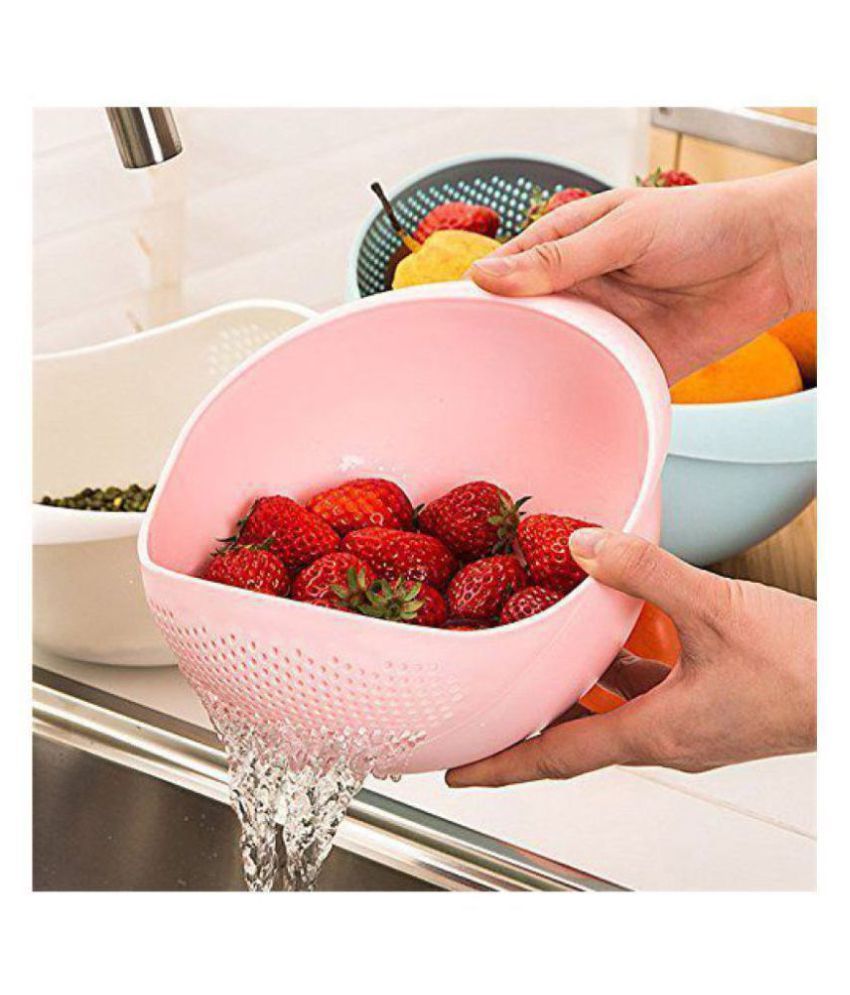     			.ADL PASSION Plastic Rice Pulses Fruits Vegetable Noodles Pasta Colander Washing Bowl Strainer and Drainer