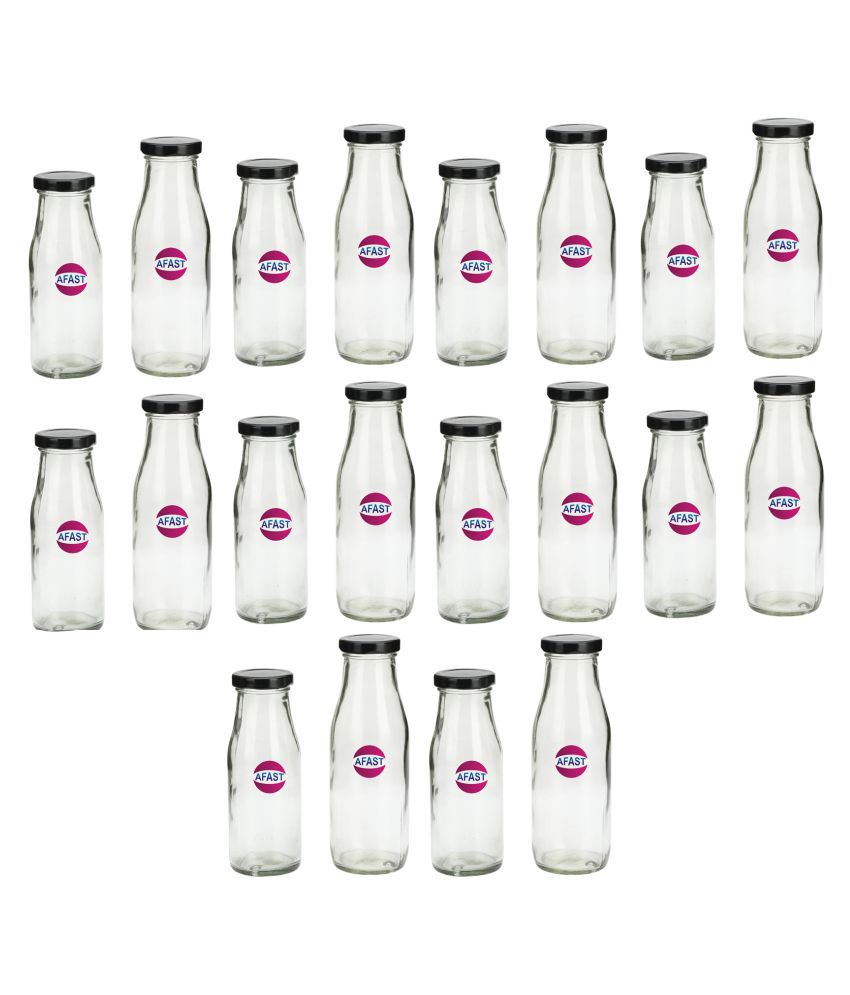     			Somil Glass Storage Bottle, Transparent, Pack Of 20, 300 ml