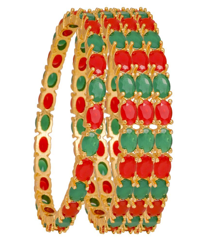 Manikya Traditional Bengali Bangles Copper with 24ct Gold Plated (Set