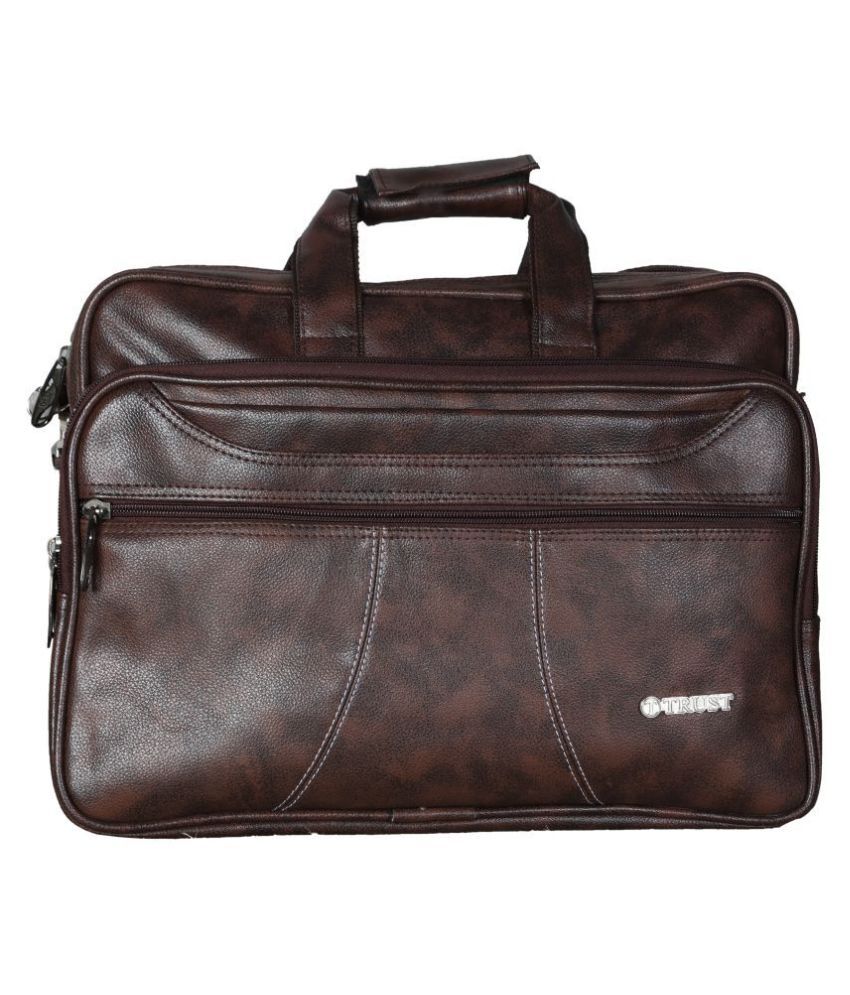     			Trust Brown Polyester Office Messenger Bag