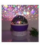 MOHANKHEDA Star Master Colorful LED 360 Degree Rotating Moon Light Projector Night Lamp with USB Cable Kids Room Night Bulb - Pack of 1