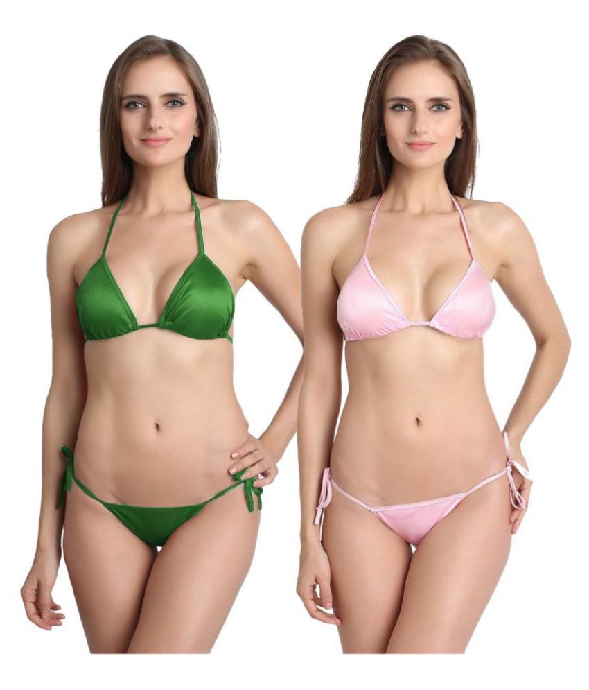 Buy You Forever Multi Color Satin Bikini Panties Online