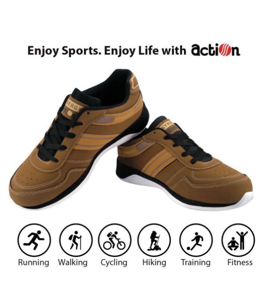 action brown casual shoes