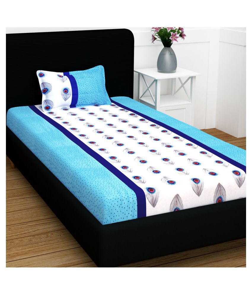     			Story@Home Cotton Single Bedsheet with 1 Pillow Cover