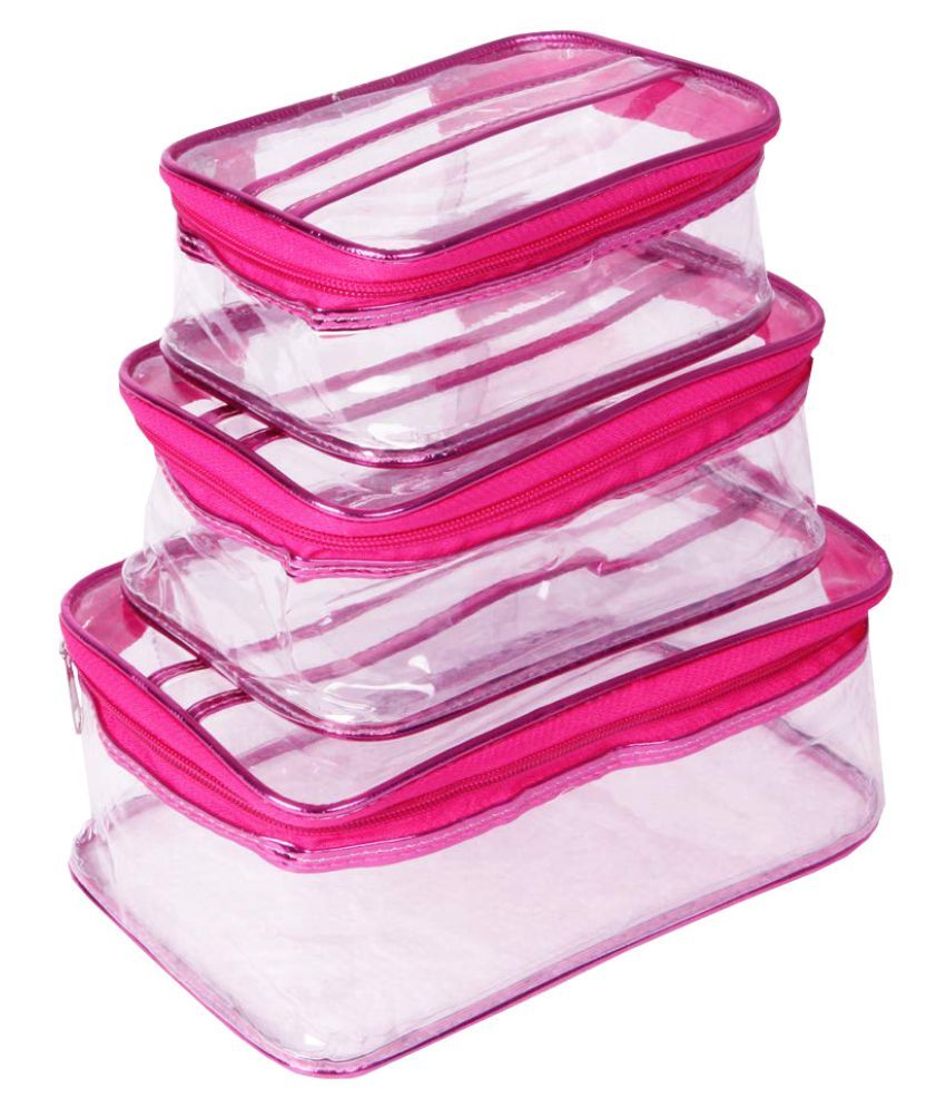     			PrettyKrafts Plastic Travel Toiletry Bag  Set of 3 Pieces