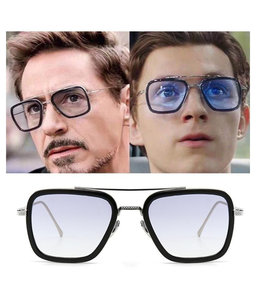0303 FASHION HUB Blue Square Sunglasses ( TONY STARK