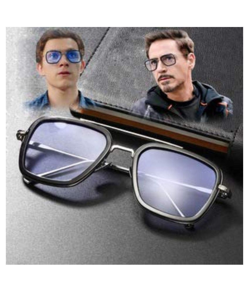 0303 FASHION HUB Blue Square Sunglasses ( TONY STARK