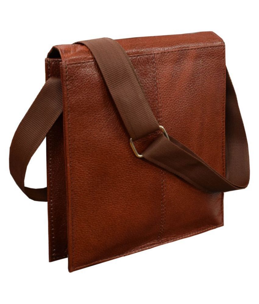 Vegan Brown Leather Office Bag - Buy Vegan Brown Leather Office Bag Online at Low Price - Snapdeal