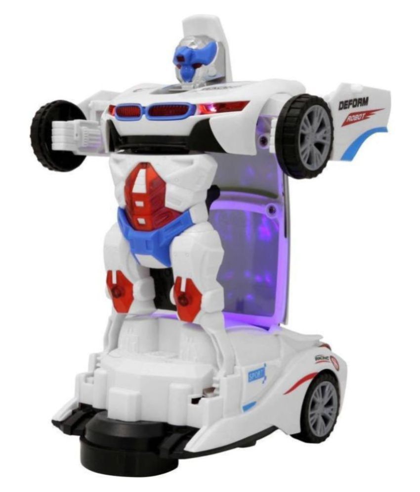 Converting Car to Robot Races Car Toy 2 in 1 Transform Car Toy with 3D