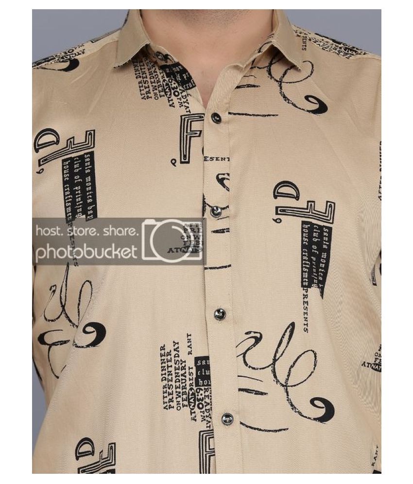 Menkovy Cotton Blend Gold Shirt - Buy 