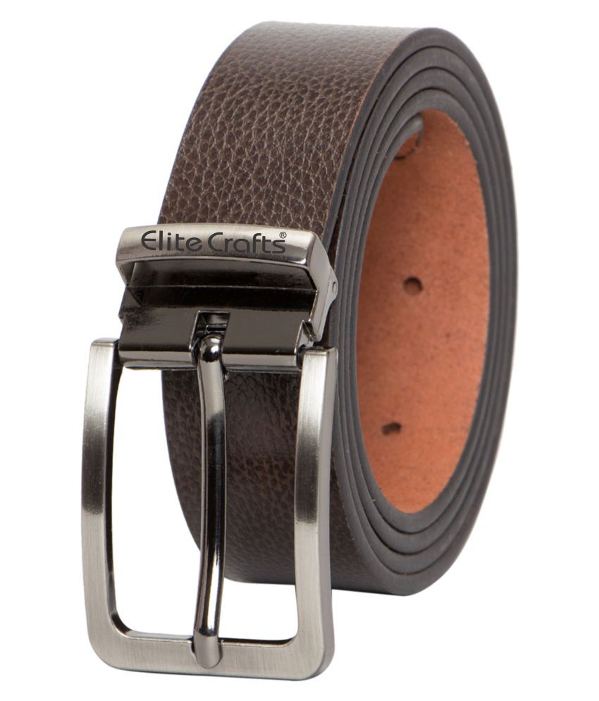 Elite Crafts Brown Leather Casual Belt: Buy Online at Low Price in ...