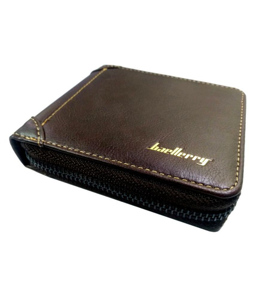     			Baellerry Leather Brown Casual Regular Wallet