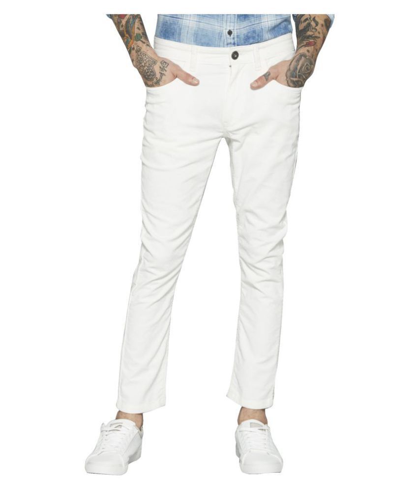     			Lawson - White Cotton Blend Skinny Fit Men's Jeans ( Pack of 1 )