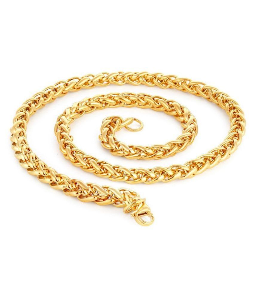     			Shine Art 22k Gold Plated Chain for Men & Boys,