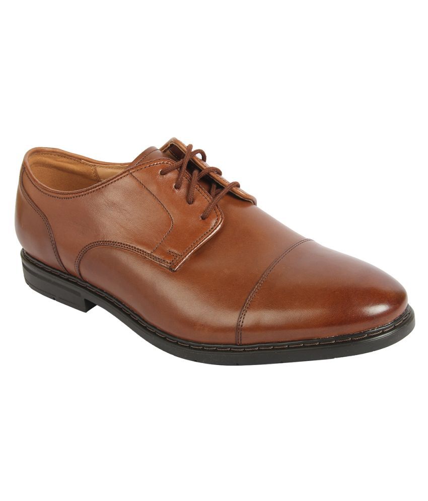 Clarks Derby Tan Formal Shoes Price in India- Buy Clarks Derby Tan ...